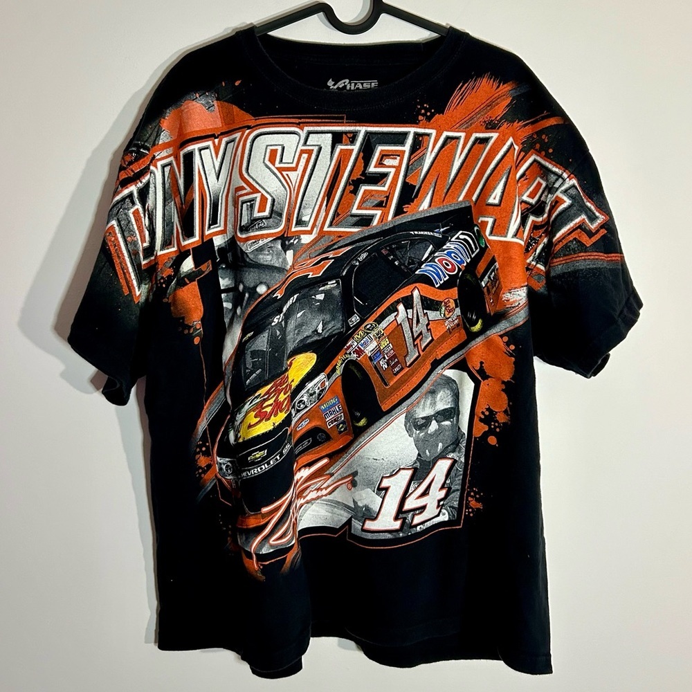 Chase Authentics Tony  Stewart #14 AOP Shirt Size XL